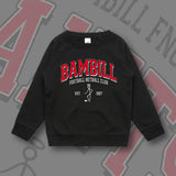 BAMBILL FNC VARSITY CREW NECK JUMPER - BLACK (KIDS)