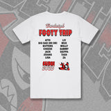 BURLEIGH BOMBETTES FOOTY TRIP TEE - WHITE Front & Back