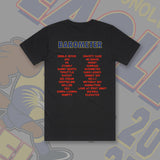 DUNOLLY EAGLES 2025 FOOTY/NETBALL TRIP TEE - BLACK - Front/Back/Nicknames