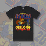 DUNOLLY EAGLES 2025 FOOTY/NETBALL TRIP TEE - BLACK - Front/Back/Nicknames