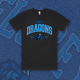 FLOREY DRAGONS TEE - BLACK