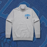 FLOREY DRAGONS QTR ZIP - GREY