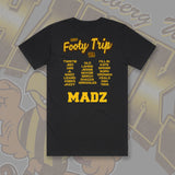 HEIDELBERG WEST FOOTY TRIP TEES - BLACK - WOMENS FIT