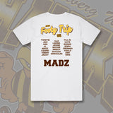 HEIDELBERG WEST FOOTY TRIP TEES - WHITE - WOMENS FIT
