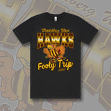 HEIDELBERG WEST FOOTY TRIP TEES - BLACK - MENS/UNISEX FIT