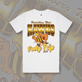 HEIDELBERG WEST FOOTY TRIP TEES - WHITE - WOMENS FIT