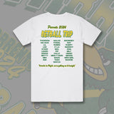 LEONGATHA 2024 NETBALL TRIP TEES - WHITE (Front & Back)