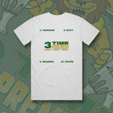 LEOPOLD 3-TIME PREMIERS TEE - WHITE MARLE (Front & Back)