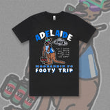 MOORABBIN FOOTY TRIP TEE - BLACK - FRONT & BACK