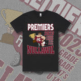 NULLAWIL 2023 PREMIERSHIP TEE - BLACK (Front & Back)