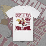 NULLAWIL 2023 PREMIERSHIP TEE - WHITE (Front & Back)