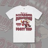 NULLAWIL 2024 FOOTY TRIP TEES - WHITE (Front & Back with Nicknames)