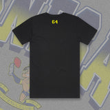 SNESA RETRO TEE - BLACK - Front & Back