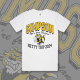 Simpson Tigers Netty Trip 2024 - TEE - WHITE (Front & Back)