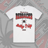 (Unisex Sizes) WEDDERBURN NETBALL TRIP TEE - WHITE Front & Back