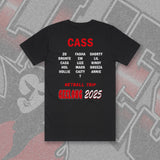 WHITE HILLS NETBALL TRIP TEE - BLACK - Front/Back/Nicknames