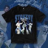 STOKESY BOOTLEG TEE - BLACK - FRONT & BACK