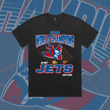 (HEAVY TEE - FADED BLACK) AIR FORCE JETS WORLD CHAMPIONS TEE