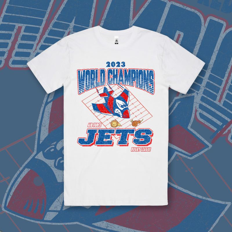 (HEAVY TEE - WHITE) AIR FORCE JETS WORLD CHAMPIONS TEE