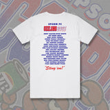 EPSOM FC 2025 TRIP TEE - WHITE Front & Back