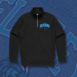FLOREY DRAGONS QTR ZIP - BLACK