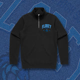 FLOREY DRAGONS QTR ZIP - BLACK