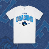 FLOREY DRAGONS TEE (Women's Sizes) - WHITE