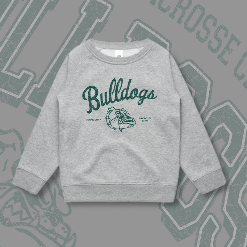 FOOTSCRAY LACROSSE CLUB - CREW NECK JUMPER - GREY (KIDS)