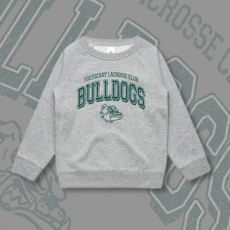 FOOTSCRAY LACROSSE CLUB - CREW NECK JUMPER - GREY (KIDS)