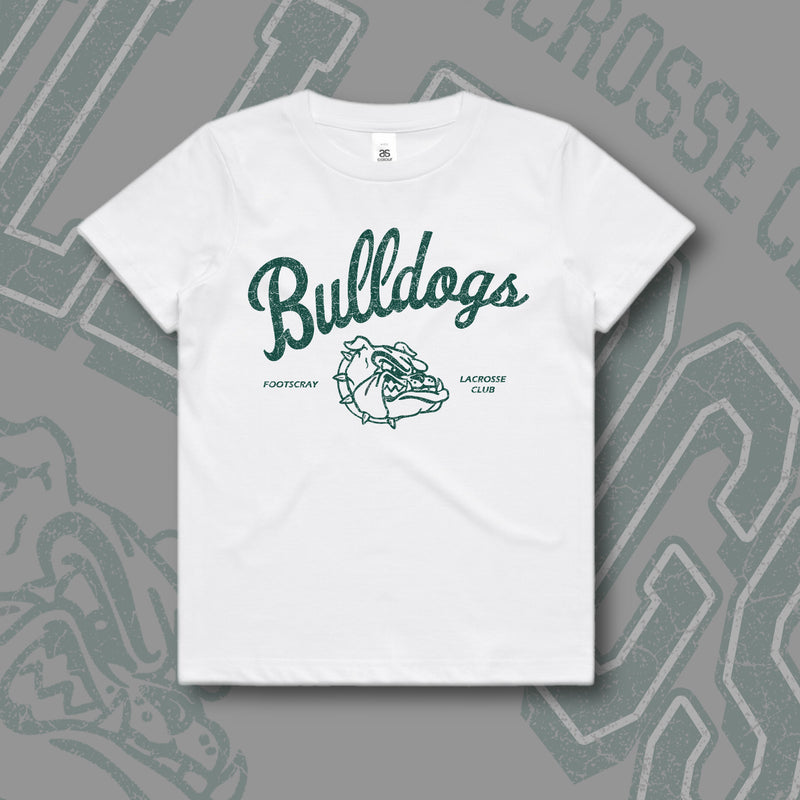 FOOTSCRAY LACROSSE CLUB - TEE - WHITE (KIDS)