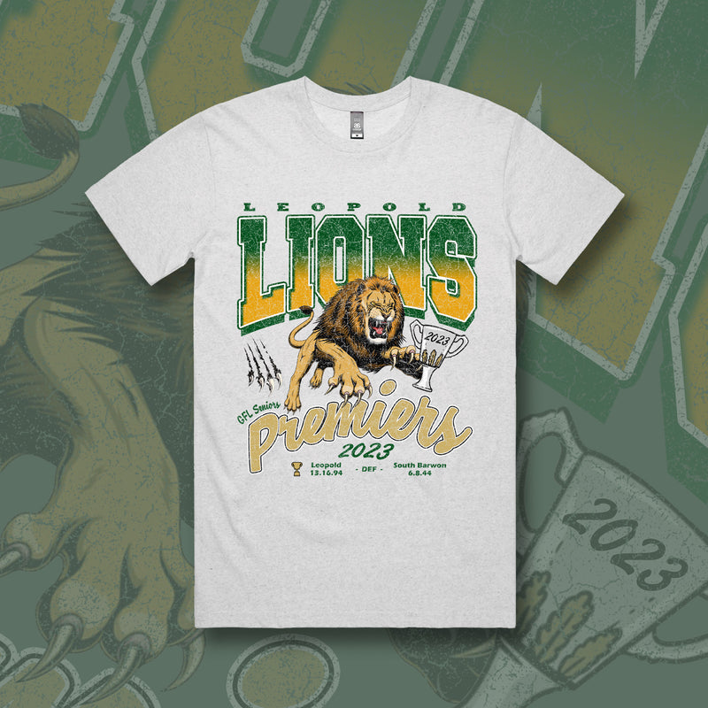 LEOPOLD LIONS PREMIERS 2023 TEE - WHITE MARLE (Front & Back)