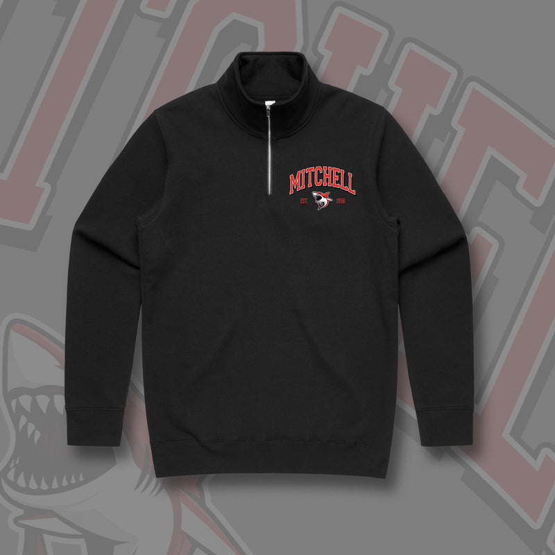 MITCHELL QTR ZIP - BLACK
