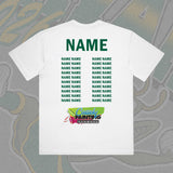 NAVARRE 2026 NETBALL TRIP - BOX TEE - WHITE Front & Back