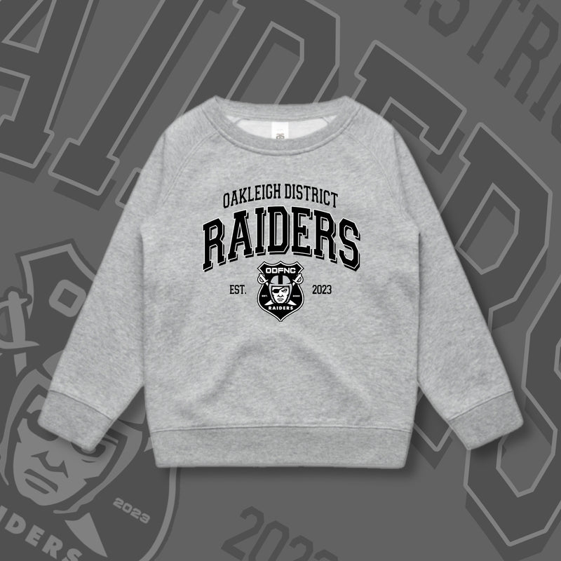 OAKLEIGH DISTRICT RAIDERS - KIDS JUMPER - GREY