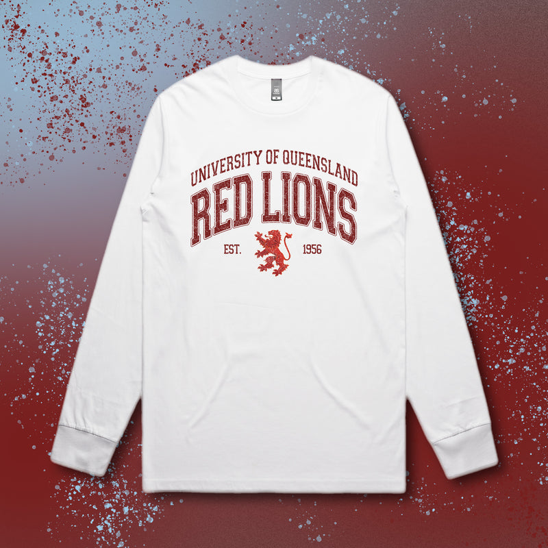 UQAFC RED LIONS VARSITY L/S TEE - WHITE